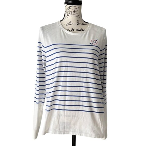 Polo Ralph Lauren Tops - Polo Ralph Lauren Top Heart Polo Golf Striped Long Sleeve Tailored Fit Size L